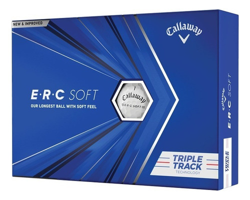 Pelotas De Golf Callaway Erc Soft Triple Track X 12 Color Blanco