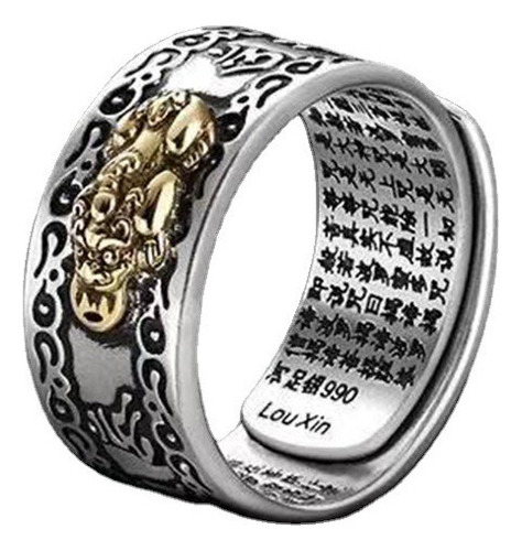 Anillo Pixiu 2 Piezas Feng Shui Para Prosperidad Abundancia