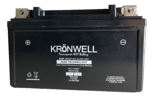 Imagen 4 de 10 de Bateria Kronwell Gel Keeway Arn 150 Superlight Ytz10s