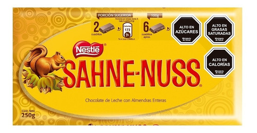Nestlé Sahne Nuss 250g Chocolate Chileno Ao Leite C/ Amêndoa