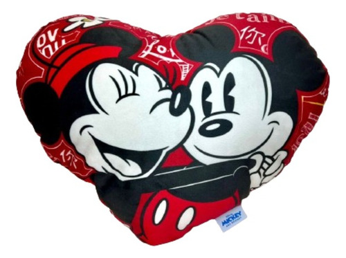 Almofada Formato Coracao Mickey E Minnie Love You Forever