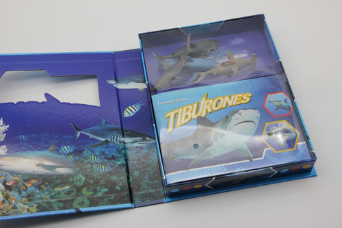 Pequeños Exploradores Tiburones Con 4 Figuritas Y Ficha Info