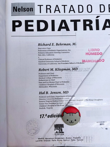 Libro Tratado De Pediatría Nelson Behrman Y Kliegman 154o8