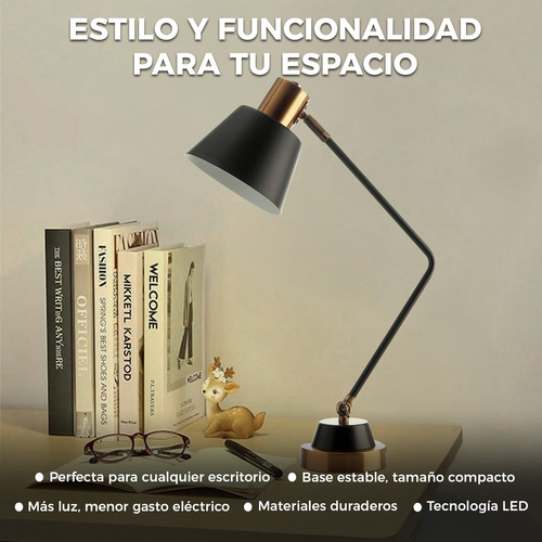Lámpara De Mesa Led Ajustable Decolamp Ideal Para Lectura