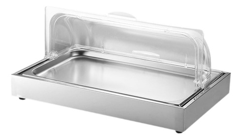 Bandeja Fría Para Servir En Buffet Plato Refrigerado Plata
