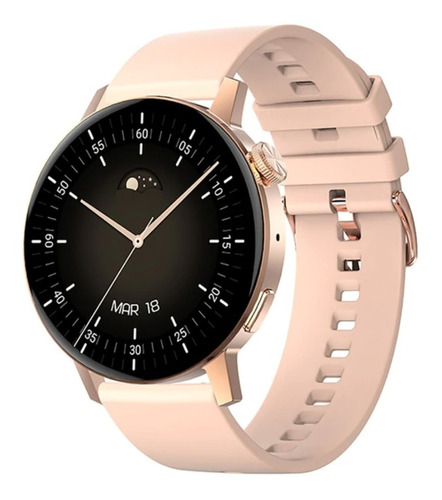 Imagen 1 de 4 de Reloj Inteligente Mujer Gold Smartwatch Llamadas Bluetooth