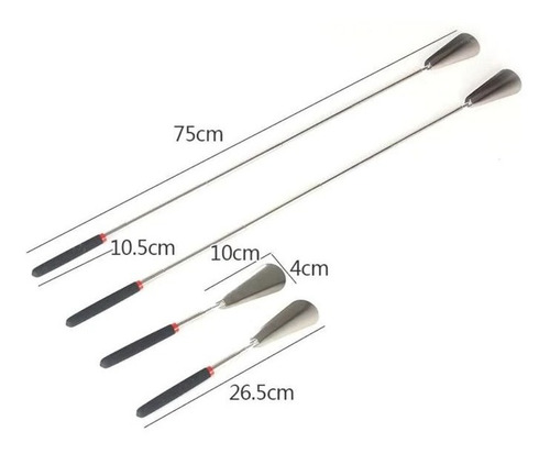 Imagen 2 de 5 de Calzador Retráctil , Súper Largo, Zapato Extractor