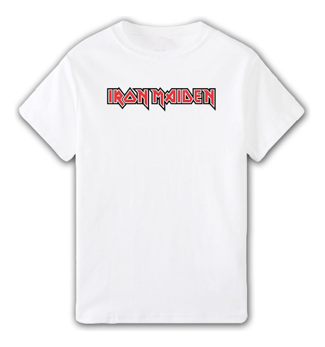 Remera Iron Maiden Logo - Aesthetic Unisex Rock Version 1