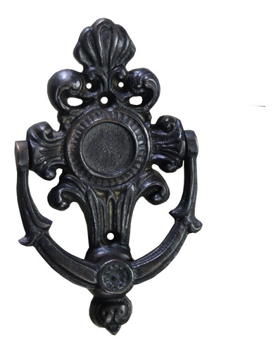 Aldrava Colonial Em Bronze Oxidado Decorações Batente Porta