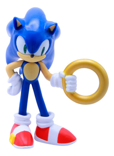 Boneco Sonic Articulado The Hedgehog Esmeralda Anel Filme 3