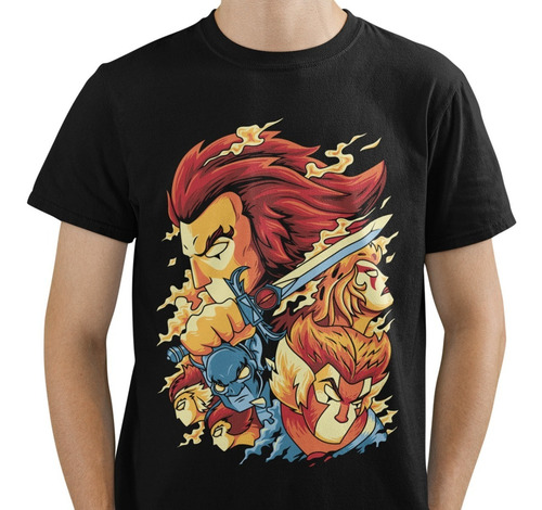 Playera Negra Estampado Dtf Thundercats 1