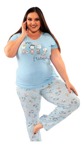 Pijama Snoopy Original Para Mujer Blusa Y Pantalón 9058