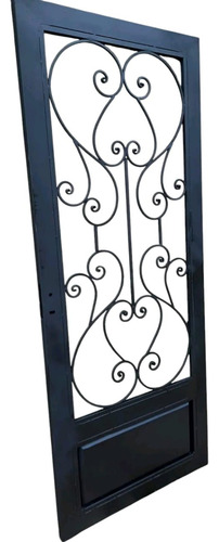 Puerta Forjada Estilo Antiguo Negro