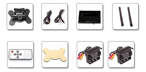 6 Pcs Monitor Inalámbrico Del Camión De 7 Pulgadas 2 Camera