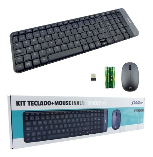 Teclado + Mouse Inalambrico Marca Fiddler Modelo Fd-kitwless