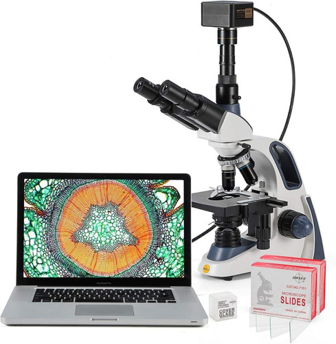 Microscopio Trinocular Camara 5mp Swift Sw380t 40x-2500x 