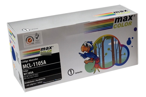 Toner Maxcolor Mcl-1105a Compatible Hp Mfp 135w W1105a 