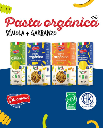 Pack 2u Pasta Orgánica Fetuccini Natural - Dicomere
