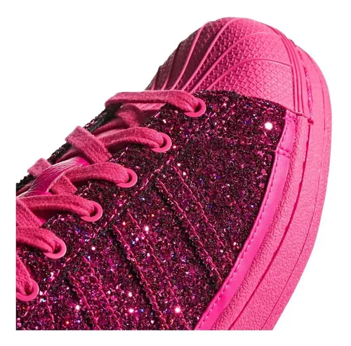 Zapatillas Superstar Fucsia Glitter Mujer | MercadoLibre