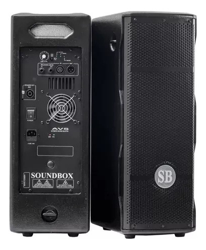 Kit Soundbox Line Vertical Sb 2.6 Preto Ativo + Passivo