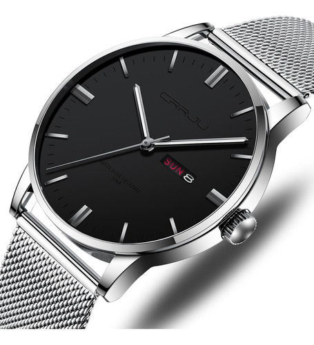 Crrju Reloj de lujo Casual Fechador Para hombre de negocios