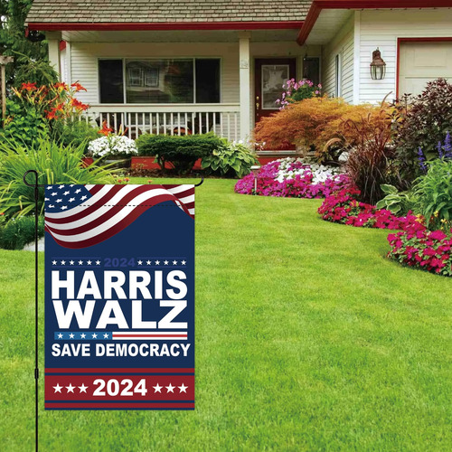 Bandera De Jardín Kamala Harris Waltz 2024, 30 X 45 Cm, Dobl