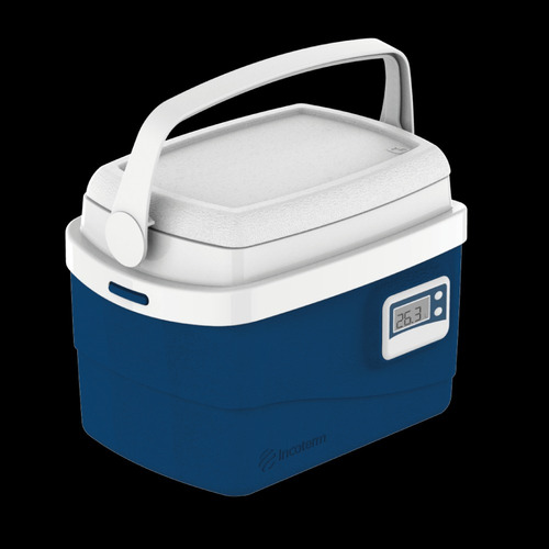 Caixa Termica Cooler Termometro Digital 5 Litros Incoterm Cor Azul