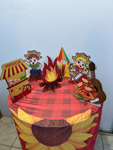 Display De Mesa Decoração Festa Junina Julina Fogueira