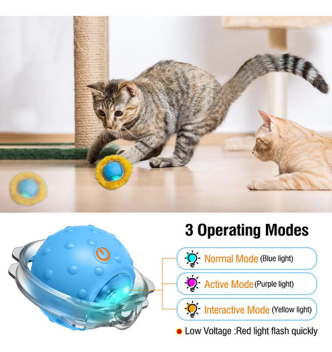 Juguetes Interactivos Para Gatos Bola Recargable Automática