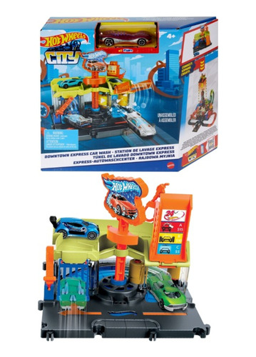 Hot Wheels City  Autolavado Express Incluye Auto Original