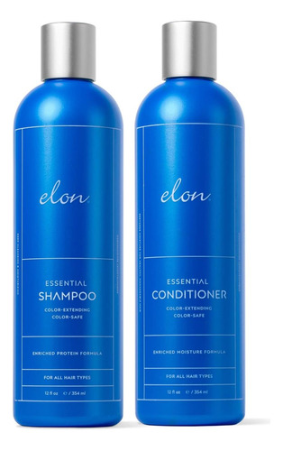 Conjunto De Shampoo E Condicionador Sem Sulfato Elon (12 Onç