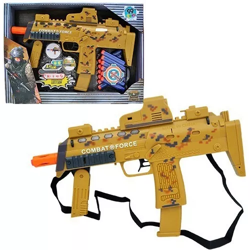 Metralhadora Lança Dardos Nerf Super Shot Lanterna Mira 75cm