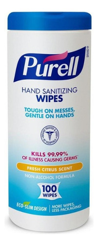 Toallitas Desinfectantes Purell C/100 Wipes 