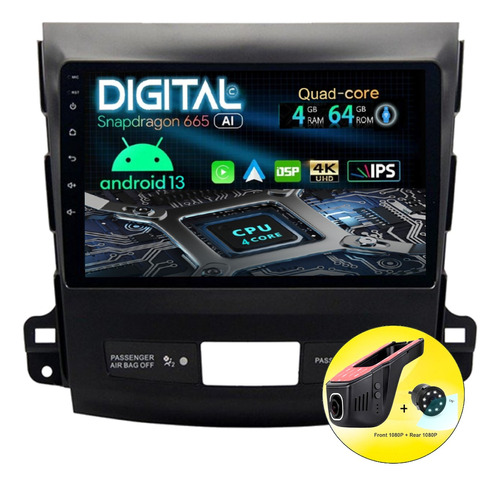 Radio Pantalla Android Mitsubishi Outlander 2008/12