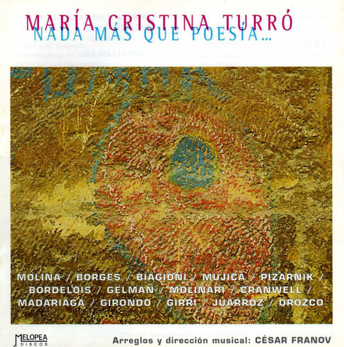 Maria Cristina Turro - Nada Mas Que Poesía - Cd 