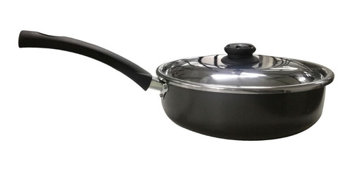 Sarten Guisera 24 Cm Teflon Con Tapa Guadix Flom