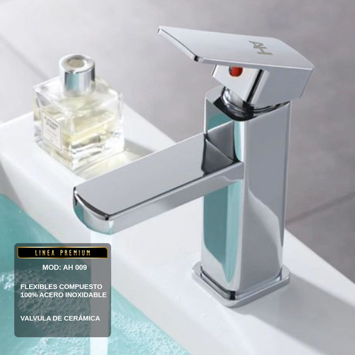 Griferia Mesada Monocomando Ah Home De Acero Inoxidable Ah09