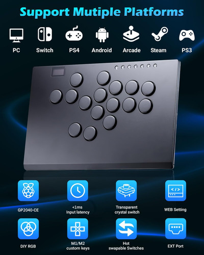 Sehawei M16 Plus Arcade Stick Sin Palanca, Controlador De Y
