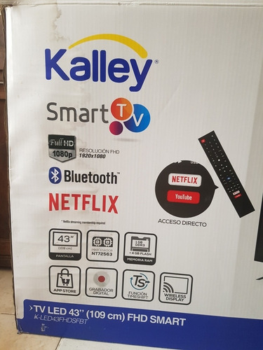 Imagen 1 de 11 de Tv 43 Pulgadas Kalley K-led43fhdsfbt Pantalla Rota 3 Meses