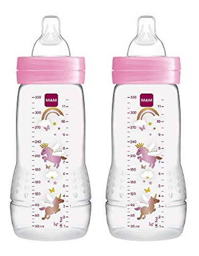 Biberon Activo Facil Mam 11 Oz (2 Unidades), Biberones De Fl