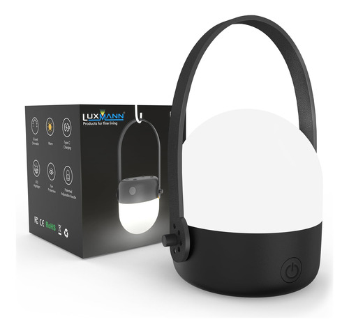 Luxmann Linterna De Campamento Recargable [ultrabrillante Y