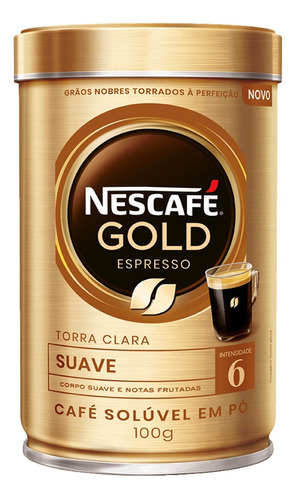 Café Solúvel Em Pó Espresso Suave Nescafé Gold Lata 100g