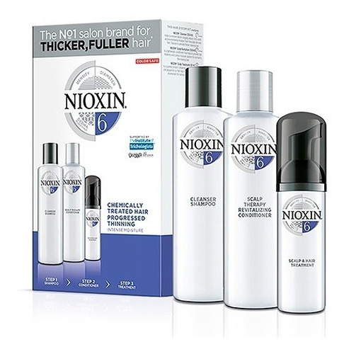 Nioxin 6 Sh 300ml + Cond 300ml + Scalp Treatment 100ml