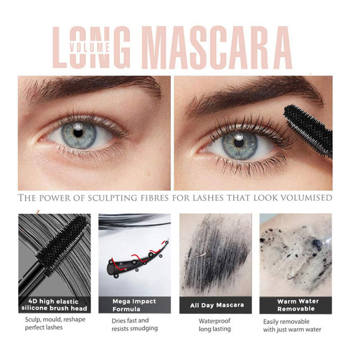Mascara Impermeable Maquillaje De Mascara Para Mujeres Másca