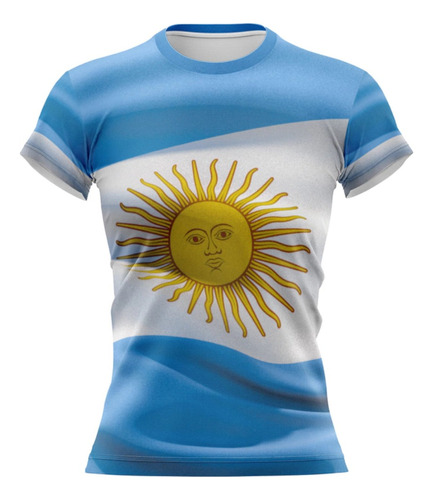 Remera Corte Dama, Bandera Argentina