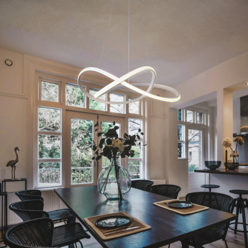 Luminária Lustre Pendente Led 3 Cores De Luz 43*2w