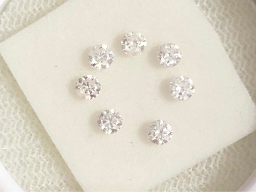 Diamantes Naturais 10 Pontos Lote Com 3 Pedras Cor H Branco