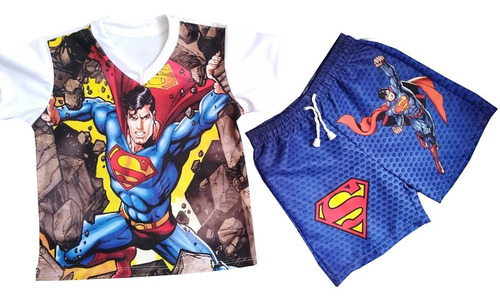 Conjunto Para Niños Deportivo Del Superhéroe Superman - H