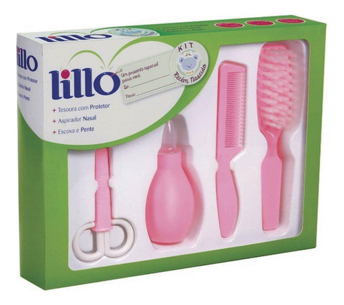 Kit Higiene Com 4 Peças Para Bebê Recém Nascido Lillo