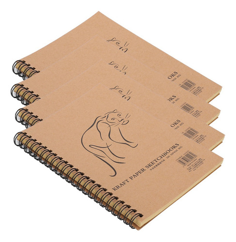 Materiais De Arte - Caderno De Desenho Em Papel Kraft (4)